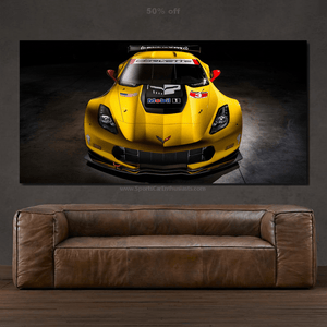 Chevrolet Corvette C7 R GT2 Canvas FREE Shipping Worldwide!! - Sports Car Enthusiasts
