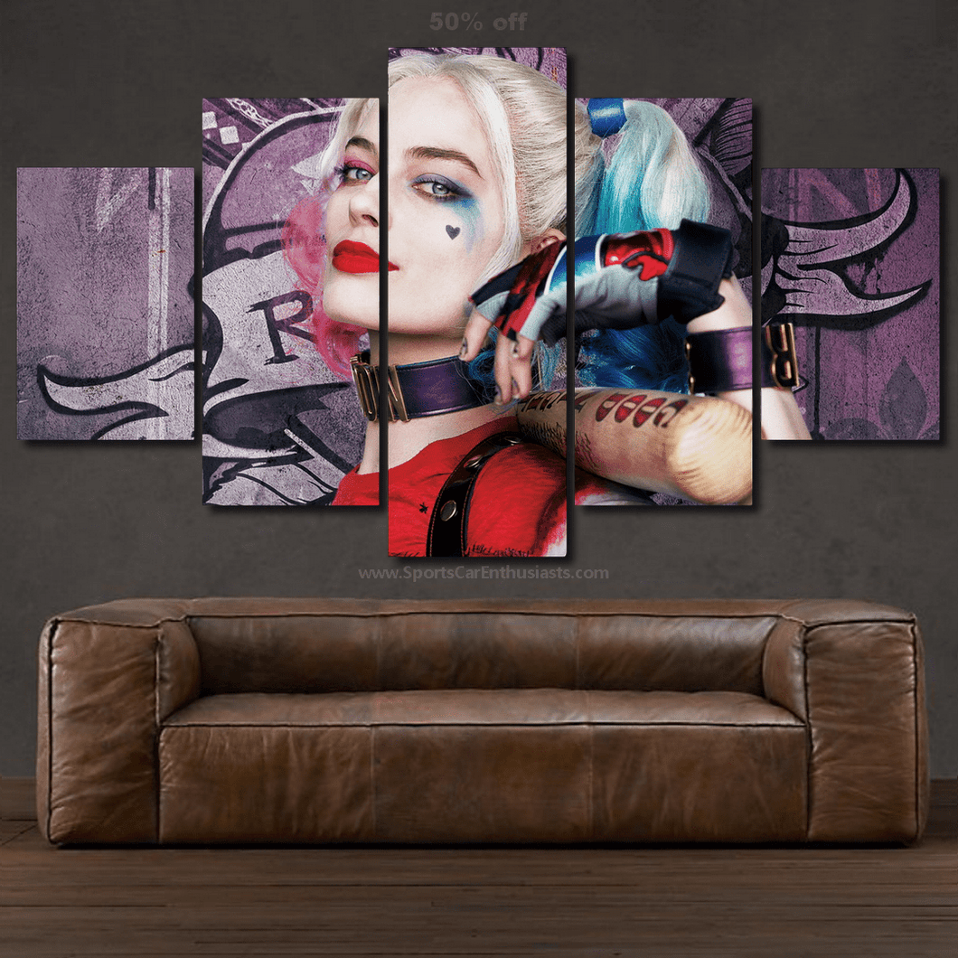 Suicide Squad Canvas 3/5pcs FREE Shipping Worldwide!! - Sports Car Enthusiasts