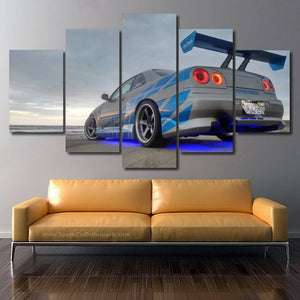 GT-R R34 Skyline Fast & Furious Canvas FREE Shipping Worldwide!! - Sports Car Enthusiasts