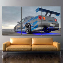 Laden Sie das Bild in den Galerie-Viewer, GT-R R34 Skyline Fast &amp; Furious Canvas FREE Shipping Worldwide!! - Sports Car Enthusiasts