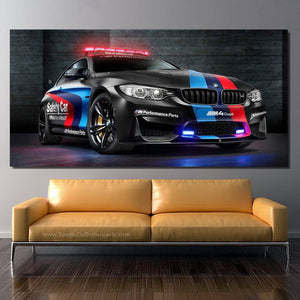 BMW M4 Safety Car Canvas FREE Shipping Worldwide!! - Sports Car Enthusiasts