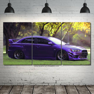 Mitsubishi EVO X Canvas 3/5pcs FREE Shipping Worldwide!! - Sports Car Enthusiasts