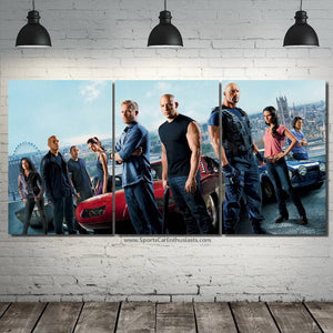 Fast & Furious Canvas 3/5pcs FREE Shipping Worldwide!! - Sports Car Enthusiasts