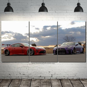 GT86 & GT-R R35 Canvas 3/5pcs FREE Shipping Worldwide!! - Sports Car Enthusiasts