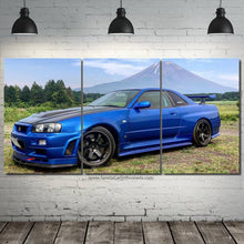 Charger l&#39;image dans la galerie, GT-R R34 Canvas FREE Shipping Worldwide!! - Sports Car Enthusiasts