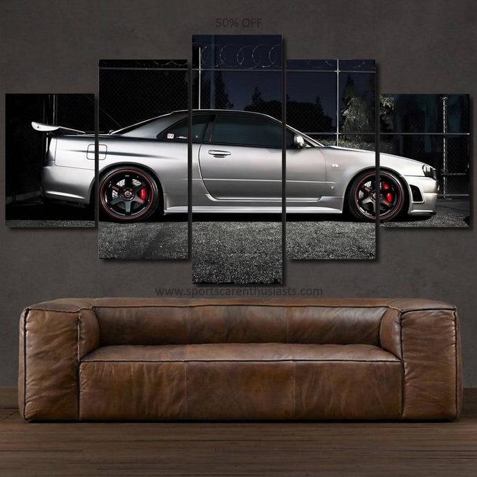 Nissan GT-R R34 Canvas FREE Shipping Worldwide!! - Sports Car Enthusiasts