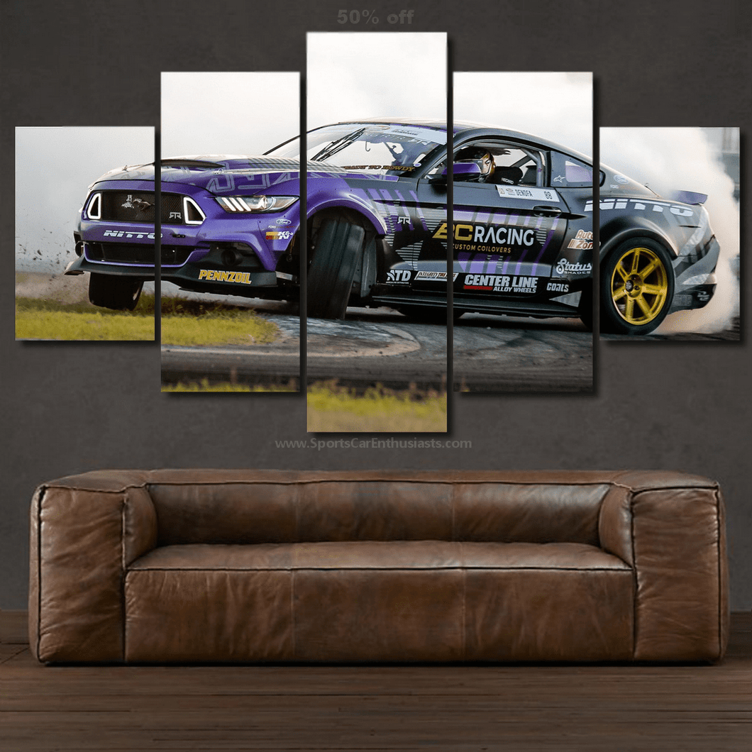 Ford Mustang Drift Canvas 3/5pcs FREE Shipping Worldwide!! - Sports Car Enthusiasts