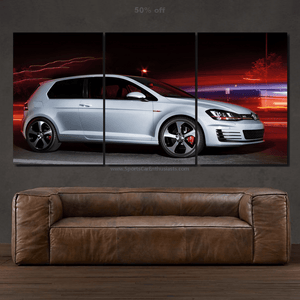 VW Golf GTI Canvas 3/5pcs FREE Shipping Worldwide!! - Sports Car Enthusiasts