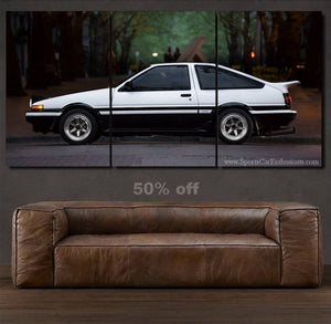 Toyota AE86 Canvas 3/5pcs FREE Shipping Worldwide!! - Sports Car Enthusiasts