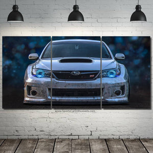 Subaru STI Canvas 3/5pcs FREE Shipping Worldwide!! - Sports Car Enthusiasts