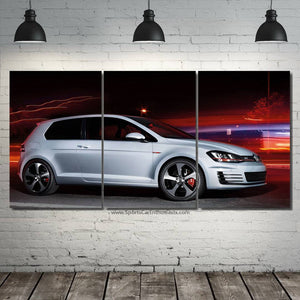 VW Golf GTI Canvas 3/5pcs FREE Shipping Worldwide!! - Sports Car Enthusiasts