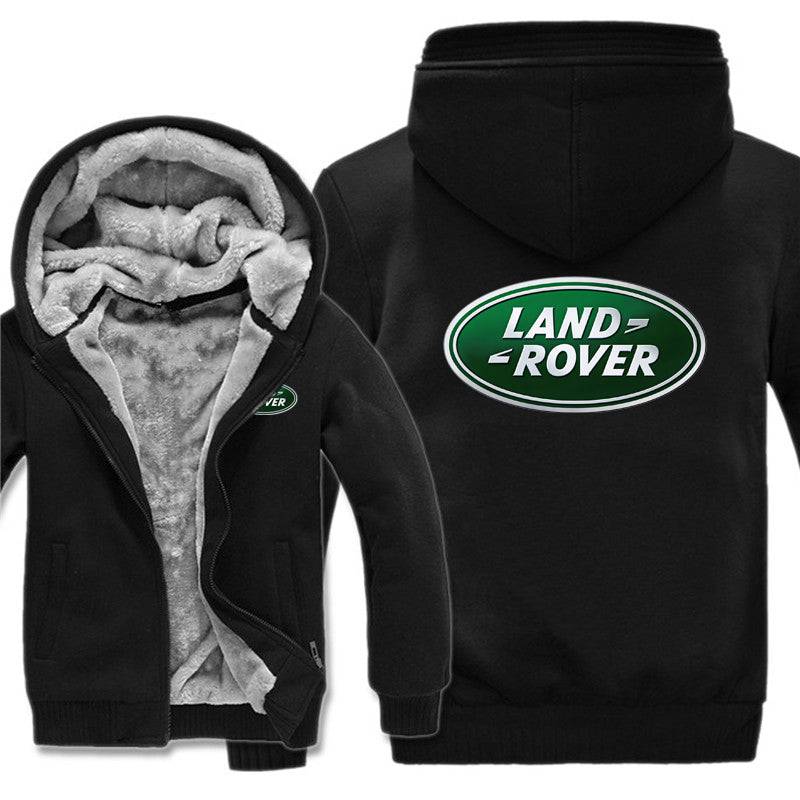 Sweat à capuche zippé bleu homme Land Rover sous licence Sweat à capuche zippé bleu homme Land Rover sous licence