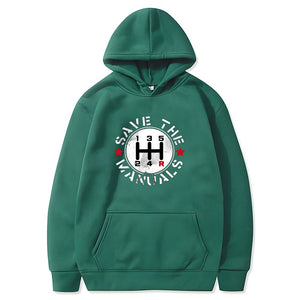 Save the manuals Hoodie FREE Shipping Worldwide!! - Sports Car Enthusiasts
