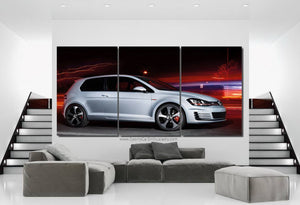 VW Golf GTI Canvas 3/5pcs FREE Shipping Worldwide!! - Sports Car Enthusiasts