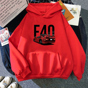 F40 Hoodie FREE Shipping Worldwide!! - Sports Car Enthusiasts