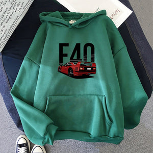 F40 Hoodie FREE Shipping Worldwide!! - Sports Car Enthusiasts