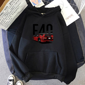 F40 Hoodie FREE Shipping Worldwide!! - Sports Car Enthusiasts