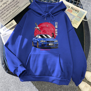 Nissan GTR R34 Skyline Hoodie FREE Shipping Worldwide!! - Sports Car Enthusiasts