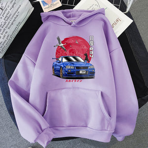 Nissan GTR R34 Skyline Hoodie FREE Shipping Worldwide!! - Sports Car Enthusiasts