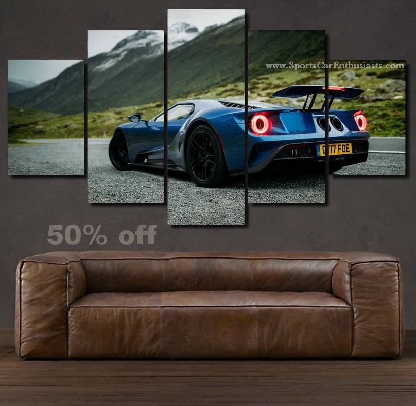 Ford GT Canvas 3/5pcs FREE Shipping Worldwide!! - Sports Car Enthusiasts