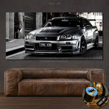 Charger l&#39;image dans la galerie, Nissan GT-R R34 Canvas FREE Shipping Worldwide!! - Sports Car Enthusiasts