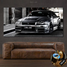 Load image into Gallery viewer, Nissan GT-R R34 Canvas FREE Shipping Worldwide!! - Sports Car Enthusiasts