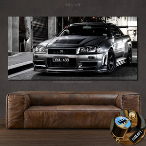 Nissan GT-R R34 Canvas FREE Shipping Worldwide!! - Sports Car Enthusiasts