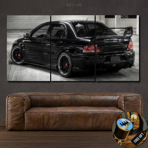 Mitsubishi EVO 9 Canvas 3/5pcs FREE Shipping Worldwide!! - Sports Car Enthusiasts