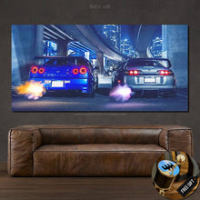 Charger l&#39;image dans la galerie, GT-R R34 &amp; Supra Canvas FREE Shipping Worldwide!! - Sports Car Enthusiasts