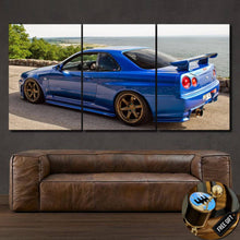 Charger l&#39;image dans la galerie, Nissan GT-R R34 Canvas 3/5pcs FREE Shipping Worldwide!! - Sports Car Enthusiasts
