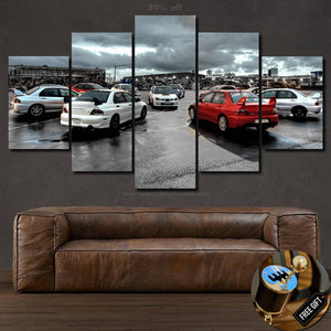 Mitsubishi EVO Canvas 3/5pcs FREE Shipping Worldwide!! - Sports Car Enthusiasts