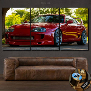 Toyota Supra Canvas 3/5pcs FREE Shipping Worldwide!! - Sports Car Enthusiasts