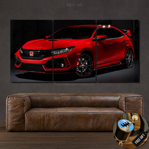Honda Civic Type R Canvas 3/5pcs FREE Shipping Worldwide!! - Sports Car Enthusiasts