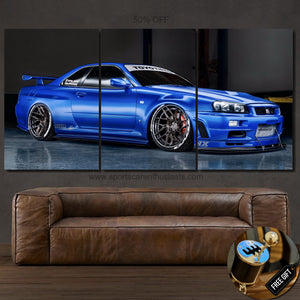 Nissan GT-R R34 Skyline Canvas FREE Shipping Worldwide!! - Sports Car Enthusiasts