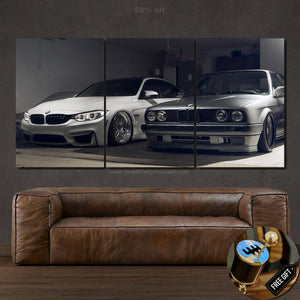 BMW M3 E30 & F80 Canvas 3/5pcs FREE Shipping Worldwide!! - Sports Car Enthusiasts