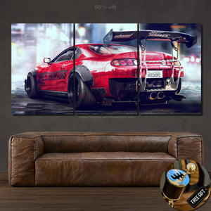 Toyota Supra Canvas 3/5pcs FREE Shipping Worldwide!! - Sports Car Enthusiasts