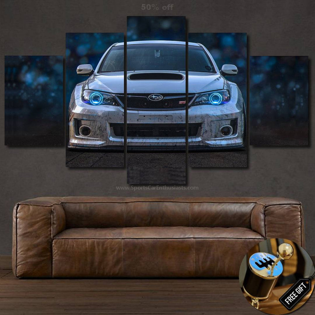 Subaru STI Canvas 3/5pcs FREE Shipping Worldwide!! - Sports Car Enthusiasts