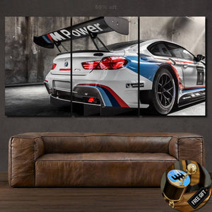BMW M6 GT3 Canvas 3/5pcs FREE Shipping Worldwide!! - Sports Car Enthusiasts