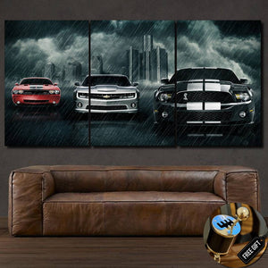 Muscle Cars Canvas 3/5pcs FREE Shipping Worldwide!! - Sports Car Enthusiasts
