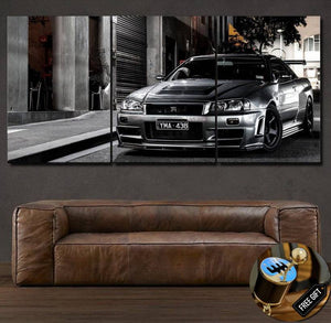 Nissan GT-R R34 Canvas FREE Shipping Worldwide!! - Sports Car Enthusiasts