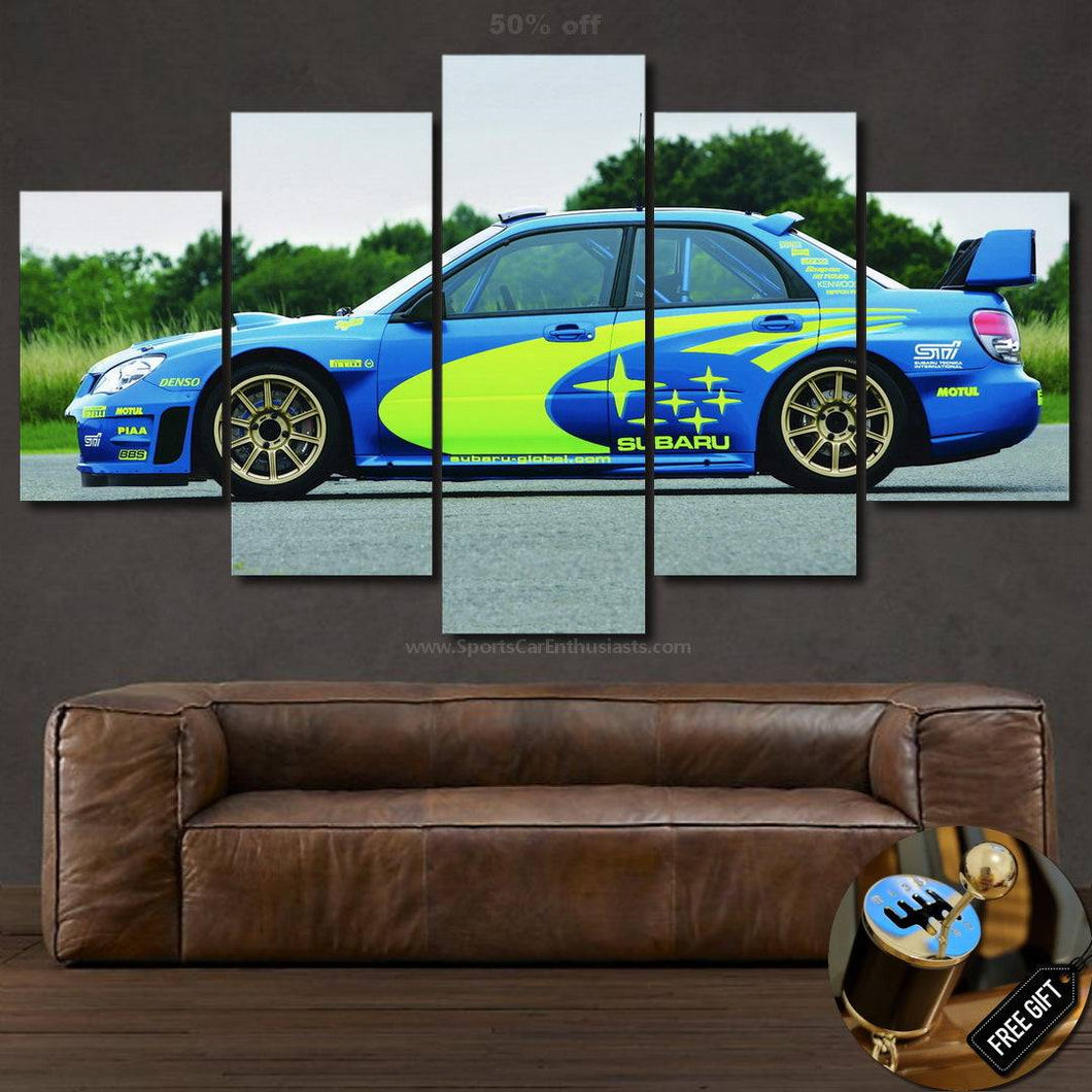 Subaru STI WRC Canvas FREE Shipping Worldwide!! - Sports Car Enthusiasts