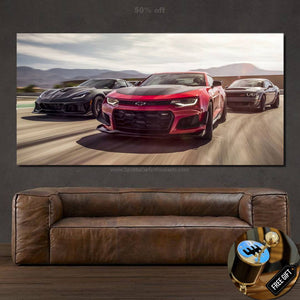 Muscle Cars Canvas FREE Shipping Worldwide!! - Sports Car Enthusiasts