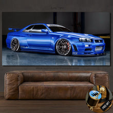 Load image into Gallery viewer, Nissan GT-R R34 Skyline Canvas FREE Shipping Worldwide!! - Sports Car Enthusiasts