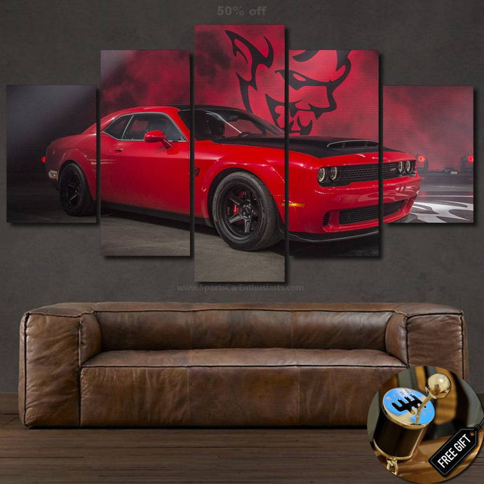 Dodge Challenger SRT Demon Canvas FREE Shipping Worldwide!! - Sports Car Enthusiasts