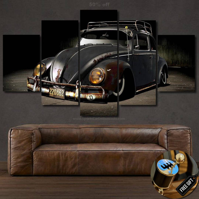 VW Beetle Canvas 3/5pcs FREE Shipping Worldwide!! - Sports Car Enthusiasts