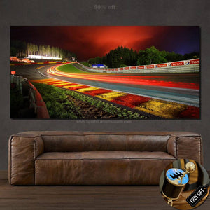 Spa Belgium Canvas FREE Shipping Worldwide!! - Sports Car Enthusiasts