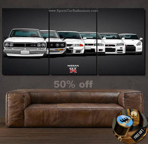 Nissan GT-R Canvas FREE Shipping Worldwide!! - Sports Car Enthusiasts
