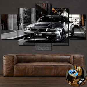 Nissan GT-R R34 Canvas FREE Shipping Worldwide!! - Sports Car Enthusiasts