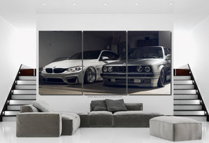 BMW M3 E30 & F80 Canvas 3/5pcs FREE Shipping Worldwide!! - Sports Car Enthusiasts