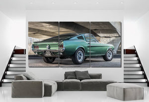 Ford Mustang Bullitt Canvas 3/5pcs FREE Shipping Worldwide!! - Sports Car Enthusiasts
